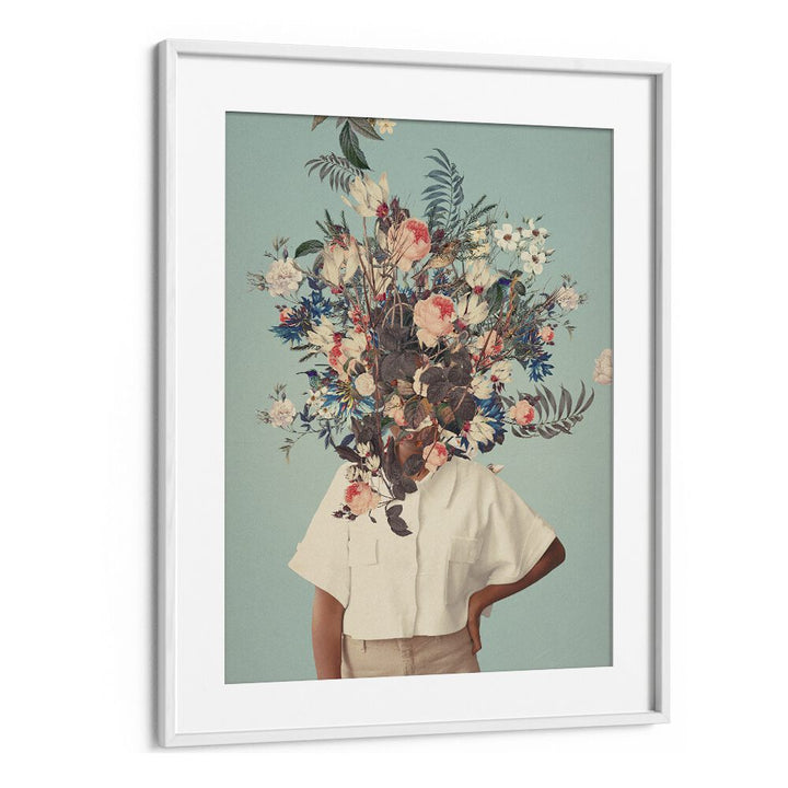 Enhance your space with "THANK GOD IT'S SPRING, SURREAL ART PRINTS" by Frank Moth, featuring vibrant floral surrealism.