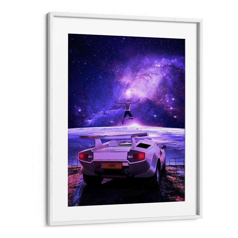 Surreal art print "THE ABDUCTION" by Ritvik Takkar, framed masterpiece to enhance your living space.