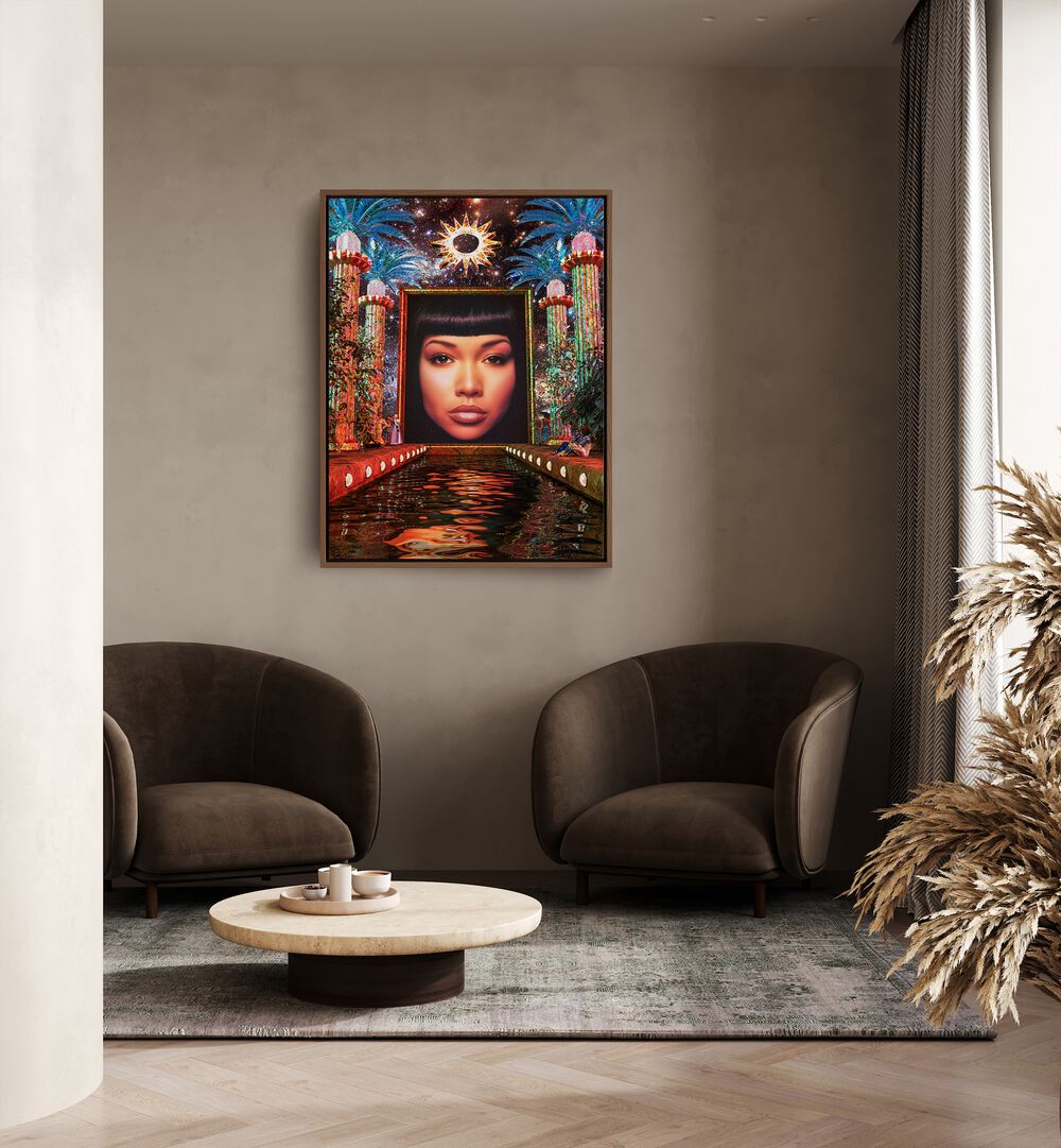 Elevate your decor with THE BROADCAST, SURREAL ART PRINTS by Cosmo Zach, a stunning piece of transcendent art.
