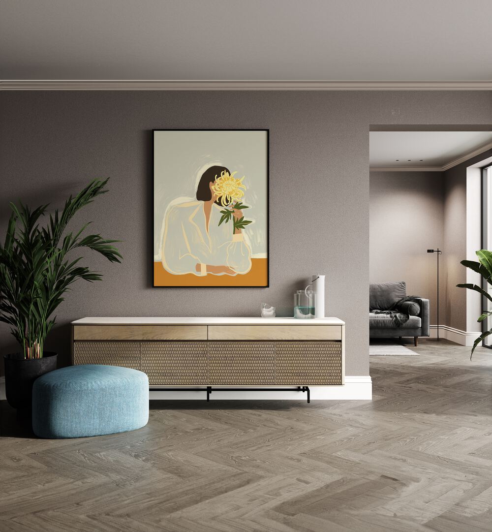 Stylish wall art featuring "THE CRYSANTHEMUM, PORTRAITS" by Arty Guava, perfect for modern home decor.