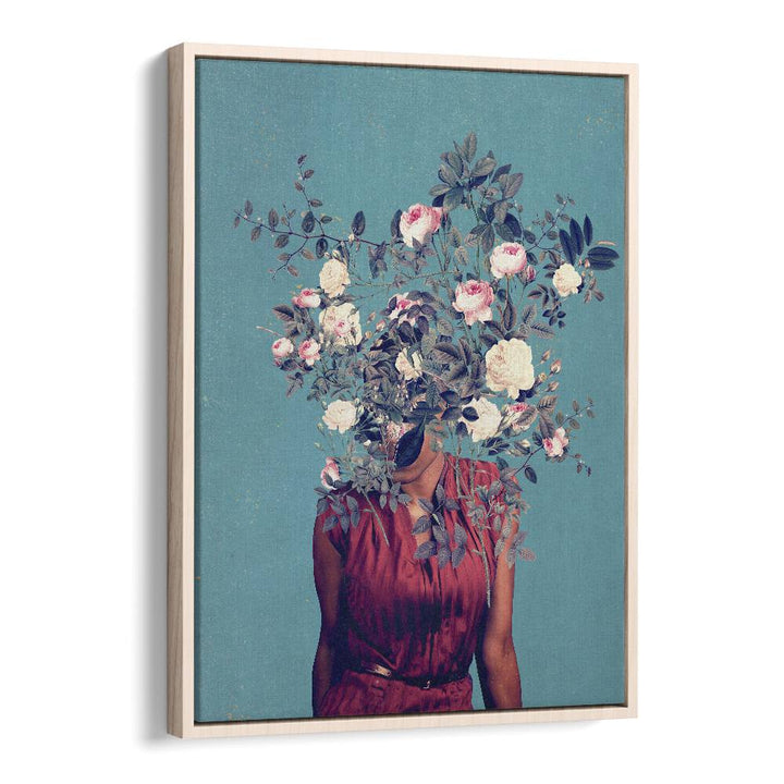 Stunning artwork of "The First Noon," surreal art prints by Frank Moth, featuring floral elements and captivating colors.