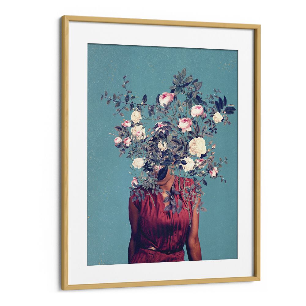 Stunning "THE FIRST NOON , SURREAL ART PRINTS" by Frank Moth, featuring floral elements in a captivating design.
