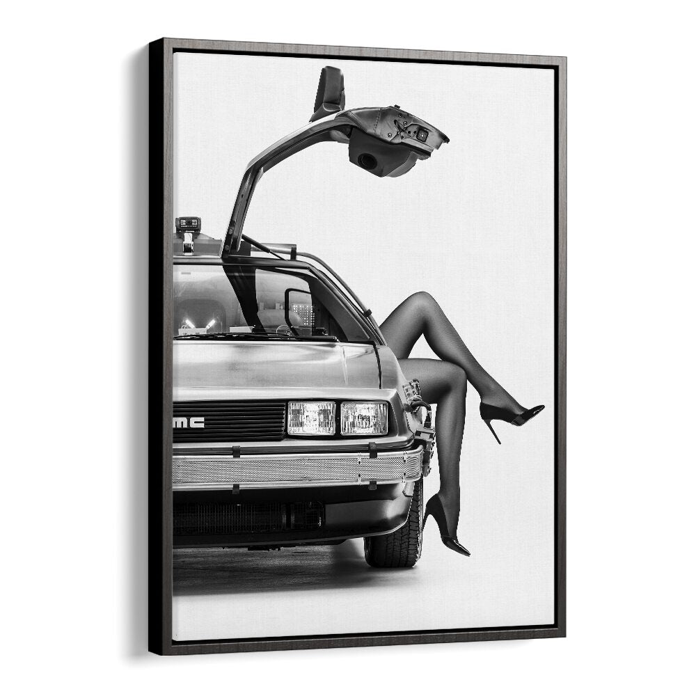 Stylish car poster "THE FUTURE IS FEMALE I" by David Drake, showcasing elegance and modern artistry.