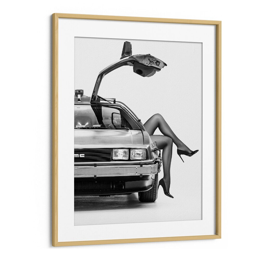 Stylish car poster, "THE FUTURE IS FEMALE I," by David Drake, featuring elegance and modern artistry.