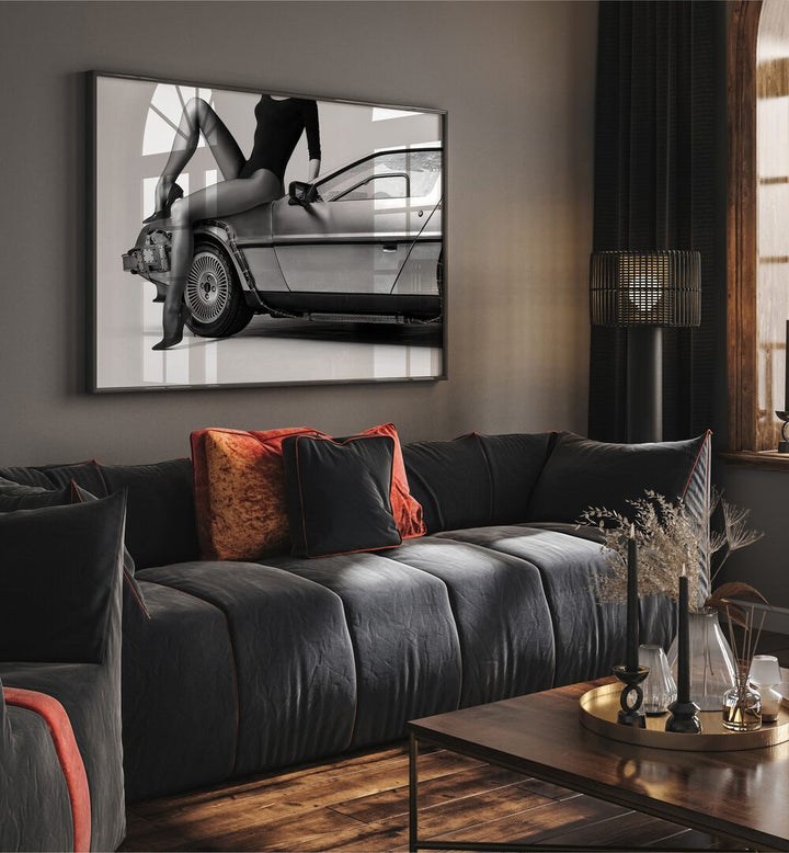 Stylish decor featuring "THE FUTURE IS FEMALE PART III, PHOTOGRAPHY PRINTS" by David Drake in a modern setting.