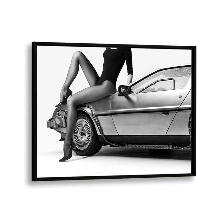 Striking fashion art blend in "THE FUTURE IS FEMALE PART III, PHOTOGRAPHY PRINTS" by David Drake, framed for elegance.