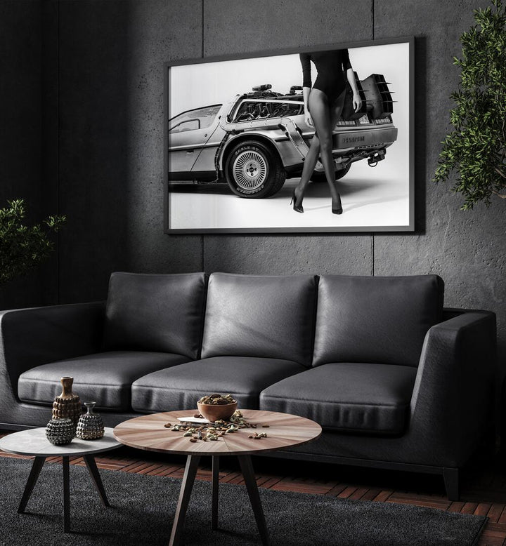Stylish interior featuring THE FUTURE IS FEMALE II, PHOTOGRAPHY PRINTS by David Drake, showcasing art and elegance.