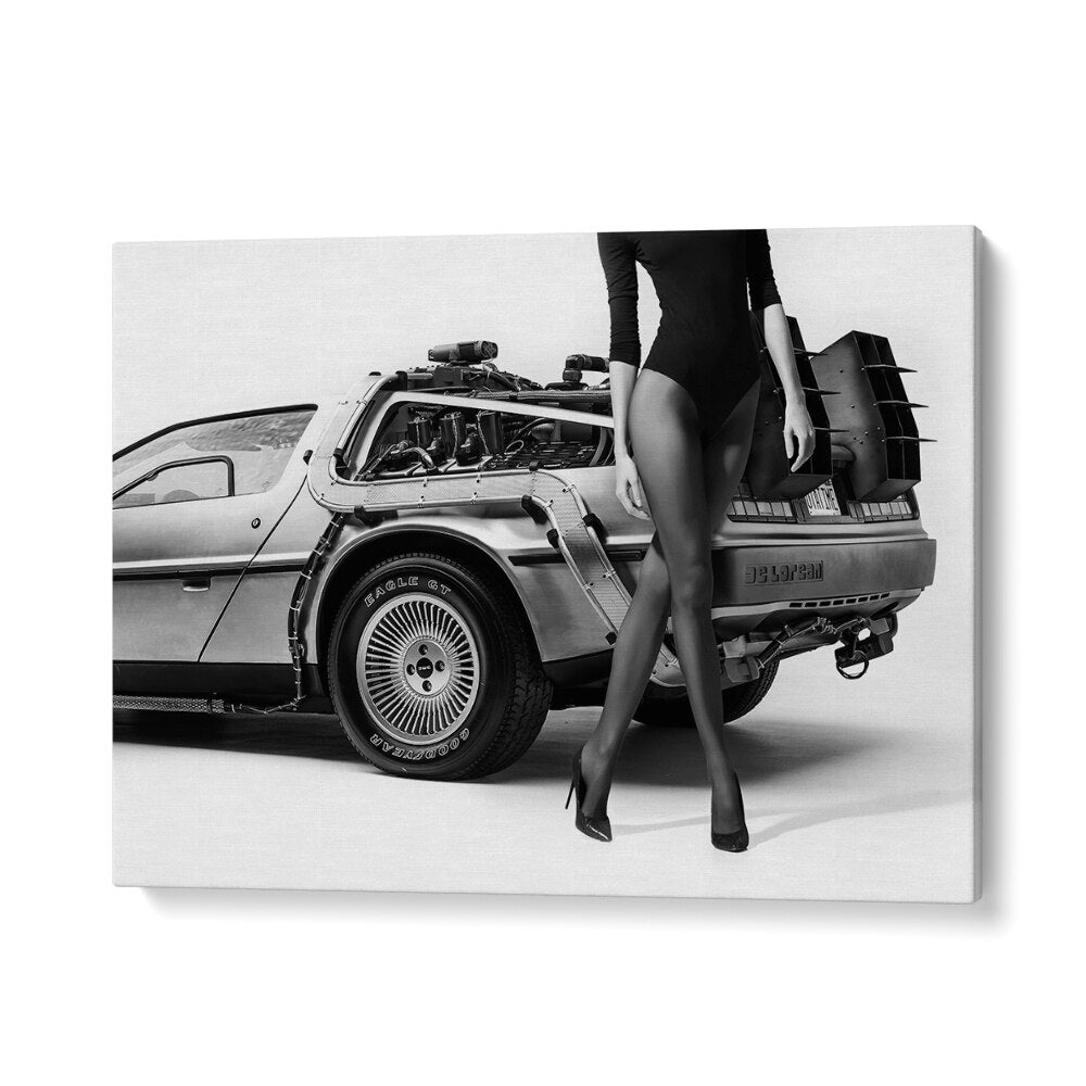 Stunning black and white fine art print, THE FUTURE IS FEMALE II, showcases fashion and retro style by David Drake.
