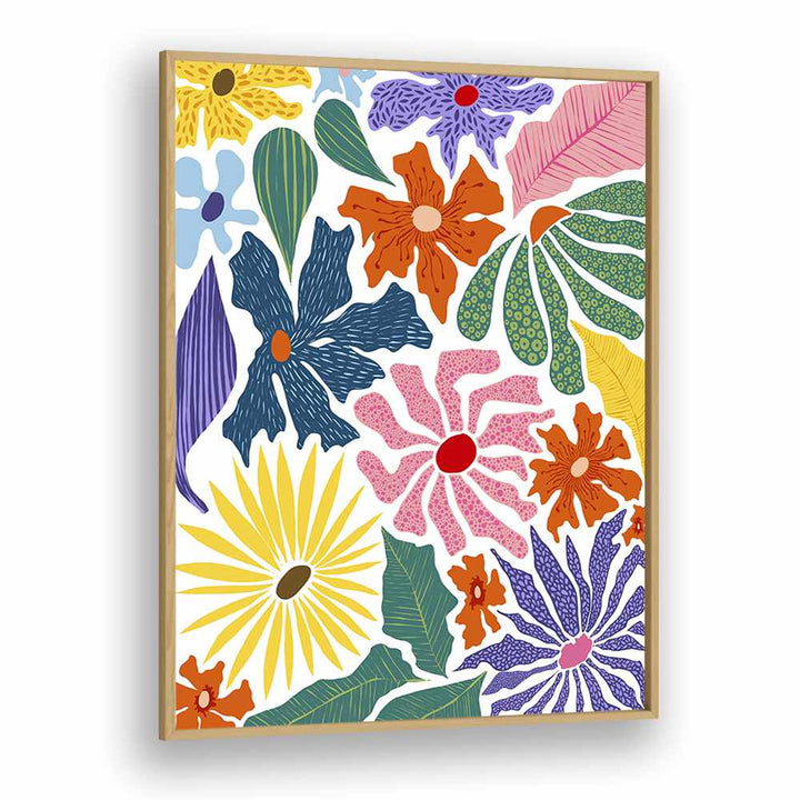 Vibrant floral designs from THE HAPPY GARDEN, FLORAL FLOWER PAINTINGS by Uma Gokhale, perfect for home decor.