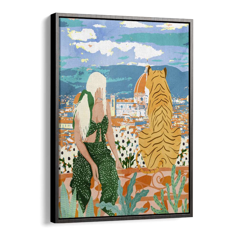 Stunning "THE ITALIAN VIEW, PORTRAITS" art print by Uma Gokhale, featuring Italian landscapes and vibrant illustrations.