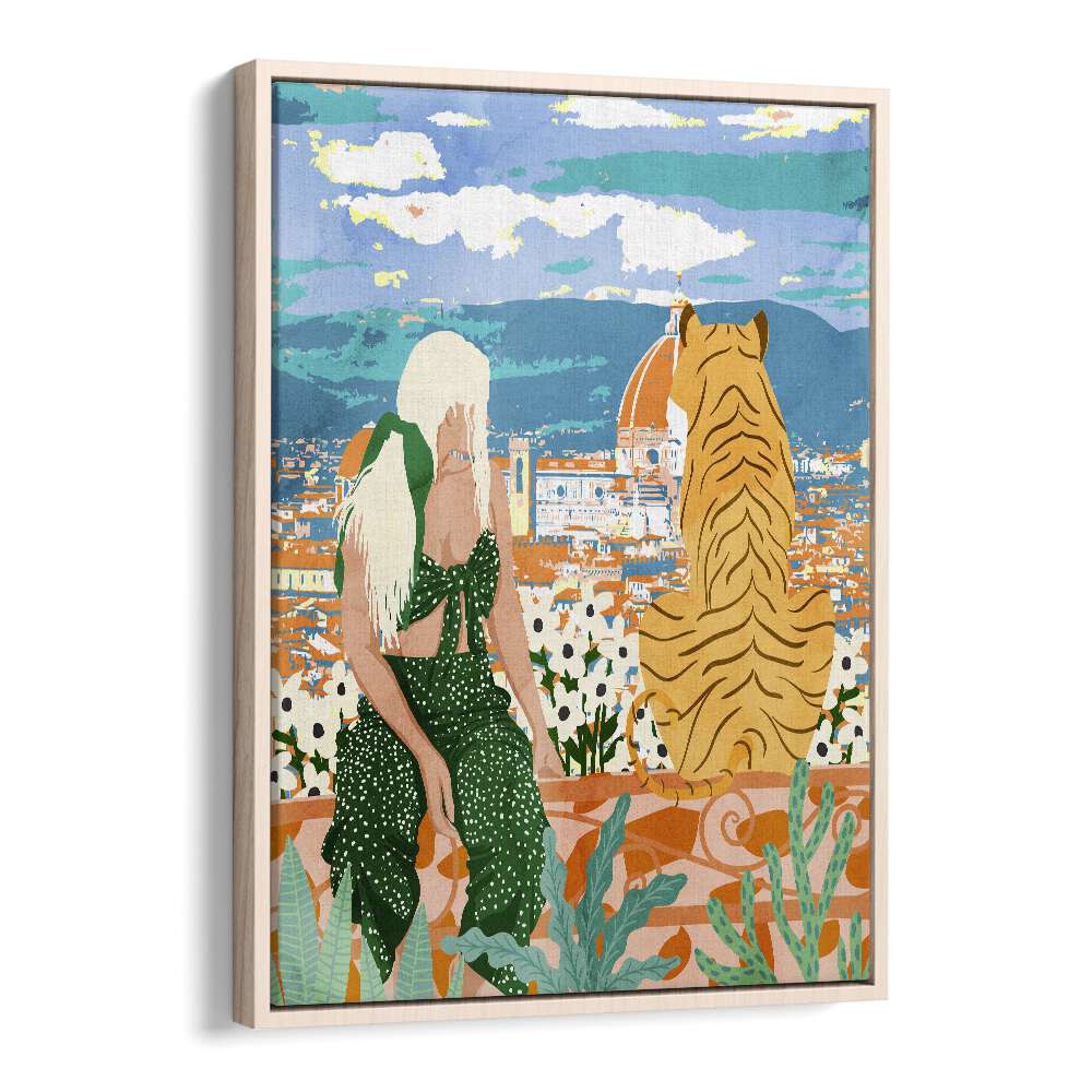 Explore "THE ITALIAN VIEW, PORTRAITS" by Uma Gokhale, showcasing vibrant illustrations of Italian landscapes.