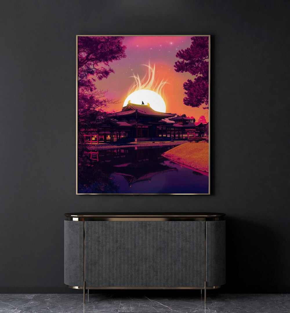 Transform your space with THE LAST SAMURAI, SURREAL ART PRINTS by Ritvik Takkar, featuring vibrant colors and stunning details.