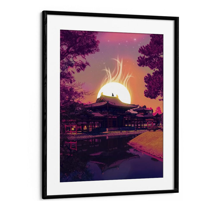 "The Last Samurai, Surreal Art Prints" by Ritvik Takkar features vibrant colors and a serene landscape. Perfect for any space.