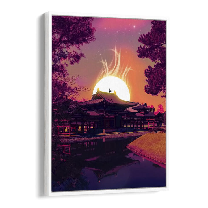 Transform your space with THE LAST SAMURAI, SURREAL ART PRINTS by Ritvik Takkar, featuring vibrant colors and serene landscapes.