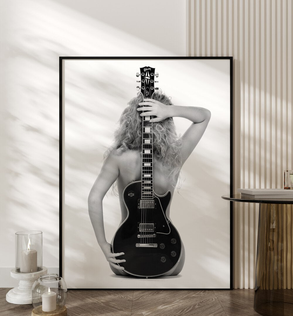 Stunning THE LES PAUL , PHOTOGRAPHY PRINTS by David Drake, blending fashion and fine art in a captivating design.