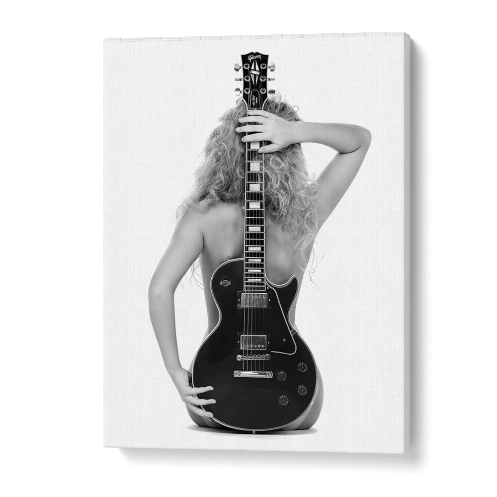Stylish black and white print featuring "The Les Paul" guitar, part of the exclusive photography prints collection.