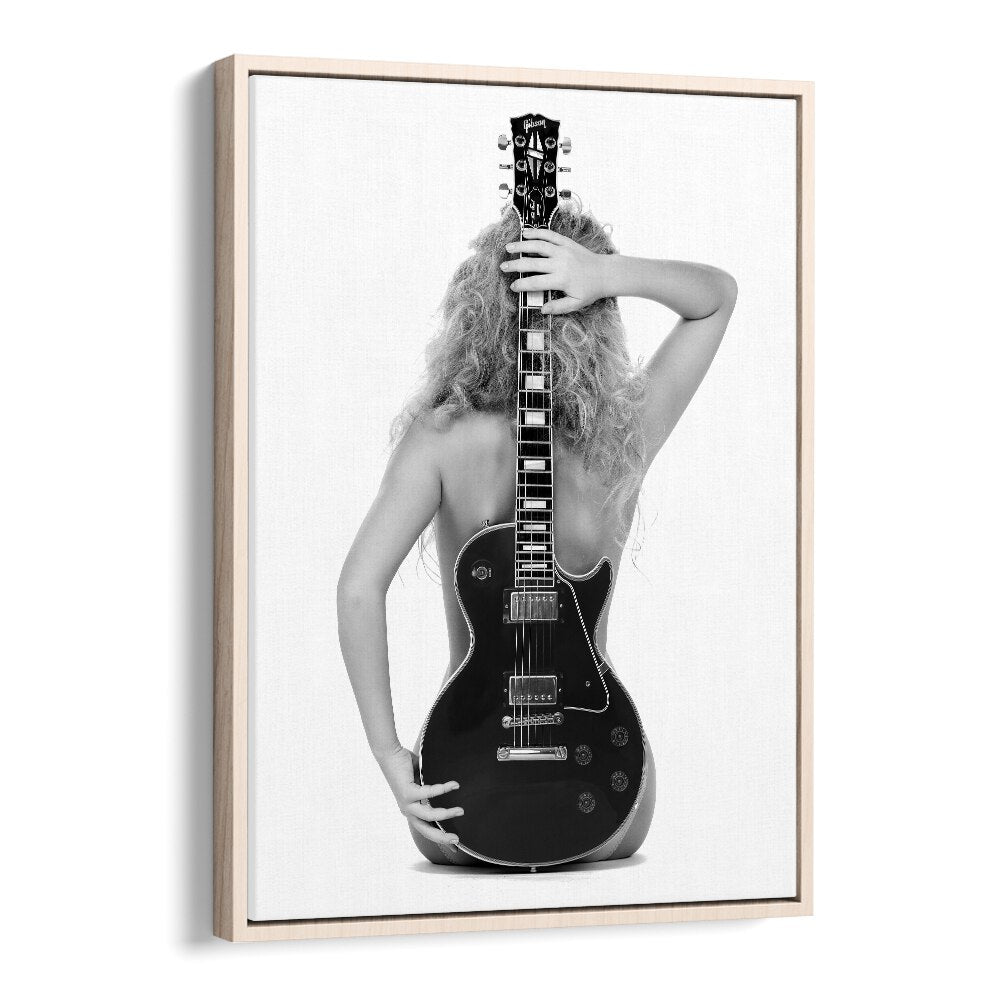 Stunning "THE LES PAUL, PHOTOGRAPHY PRINTS" by David Drake, featuring elegant fashion art with a classic guitar.