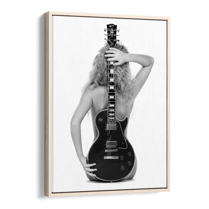 Stunning "THE LES PAUL, PHOTOGRAPHY PRINTS" by David Drake, featuring elegant fashion art with a classic guitar.