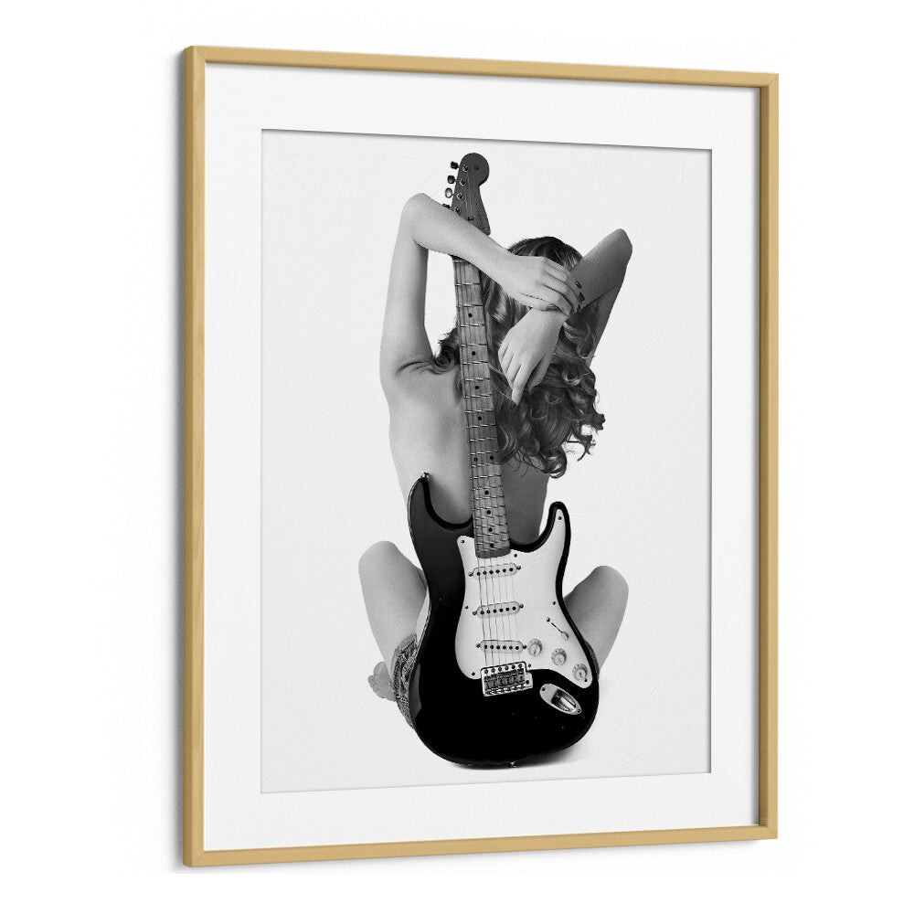 Stylish fine art print, "THE LES PAUL, PHOTOGRAPHY PRINTS," by David Drake, showcasing fashion and elegance in a framed design.