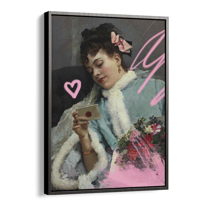 Elevate your decor with THE LOVE LETTER, ALTERED ART PRINTS by Grace Digital Art Co., showcasing modern elegance.