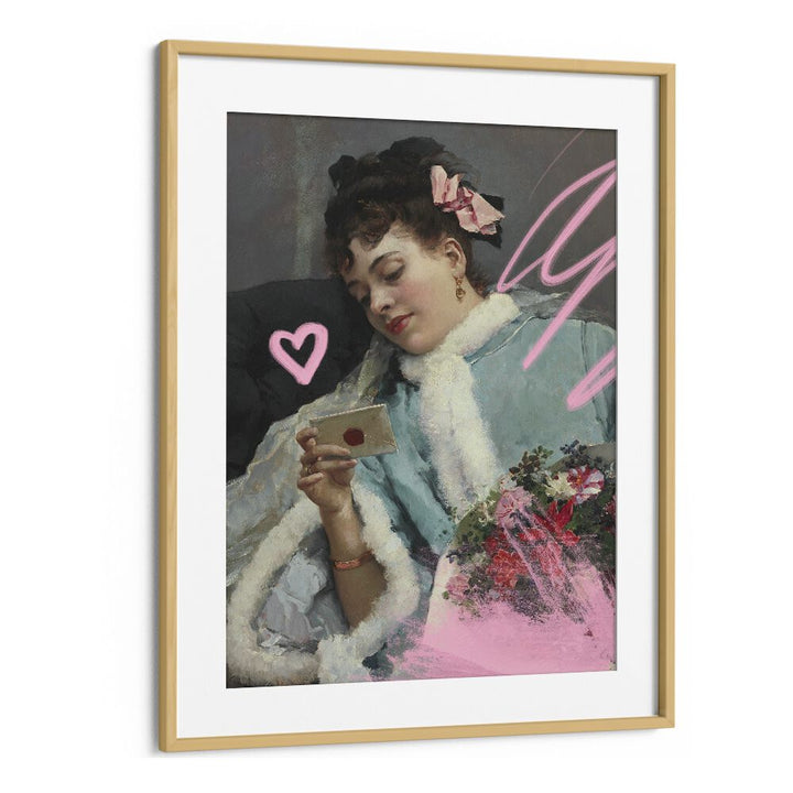 Elevate your decor with THE LOVE LETTER, ALTERED ART PRINTS by Grace Digital Art Co., featuring a romantic scene.