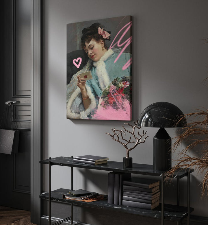 Elevate your décor with THE LOVE LETTER, ALTERED ART PRINTS by Grace Digital Art Co, blending classic and modern artistry.