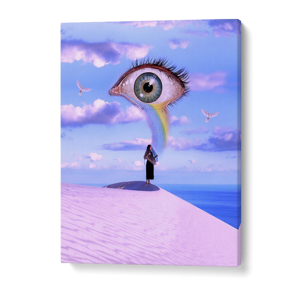 Explore THE PROPHETEES, SURREAL ART PRINTS, showcasing a dreamlike scene by Ritvik Takkar on premium canvas.