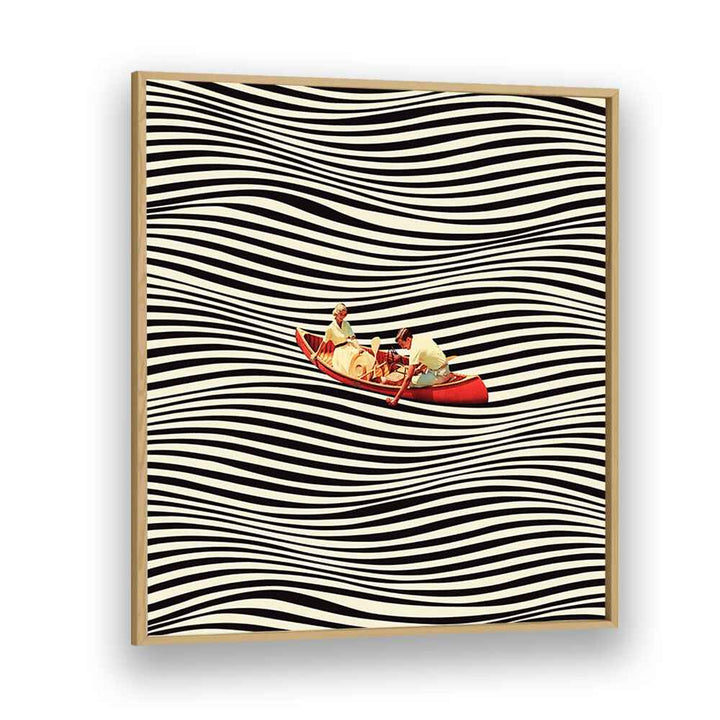 Stylish surreal art print "THE REAL BOAT TRIP" by Taudalpoi, featuring vibrant colors and captivating design.