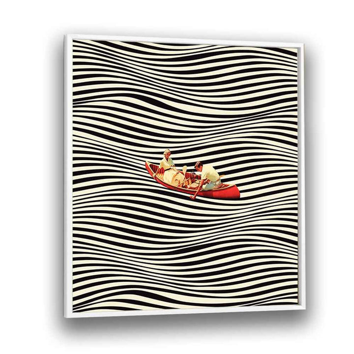 Embrace modern elegance with THE REAL BOAT TRIP, SURREAL ART PRINTS, featuring a captivating design by Taudalpoi.
