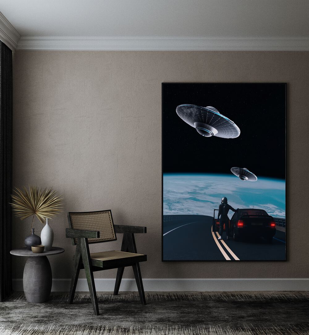 Surreal art print "THE RESCUE" by Ritvik Takkar, blending imagination with stunning visual elements.