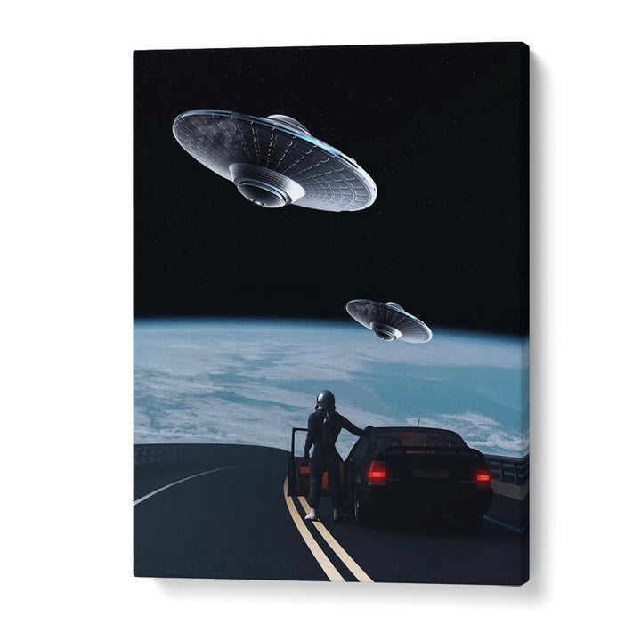 Surreal scene from "THE RESCUE, SURREAL ART PRINTS" by Ritvik Takkar, blending imagination and modern artistry.