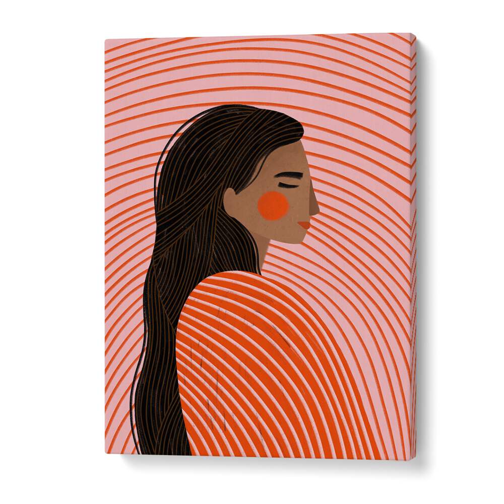 Elegant artwork from Bea Muller, capturing the essence of femininity in "THE WOMAN IN LINES, PORTRAITS."