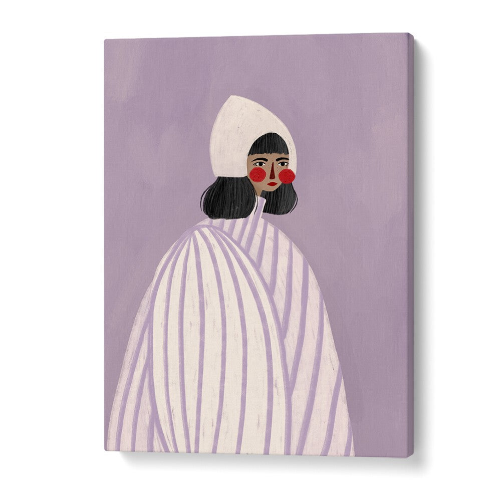 Elegant WOMAN IN HAT, PORTRAITS illustration by Bea Muller, showcasing sophistication and charm in art.