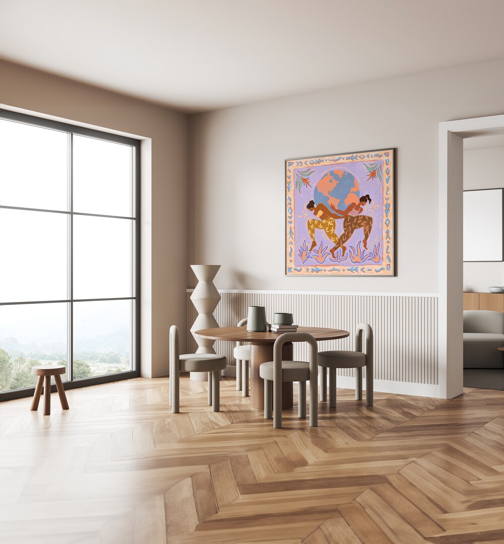 Stylish wall art print from The World, showcasing vibrant portraits by Arty Guava for modern elegance.