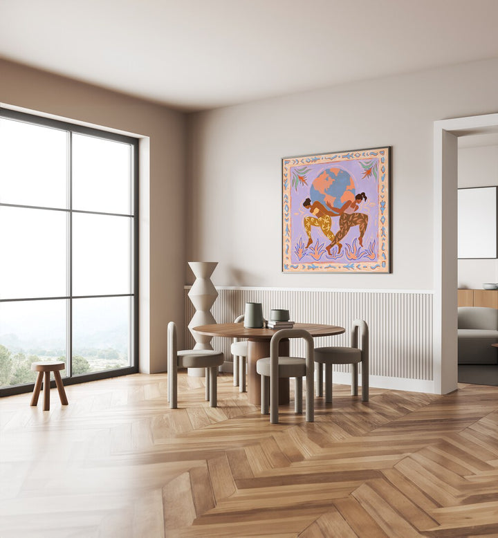 Stylish wall art print from The World, showcasing vibrant portraits by Arty Guava for modern elegance.
