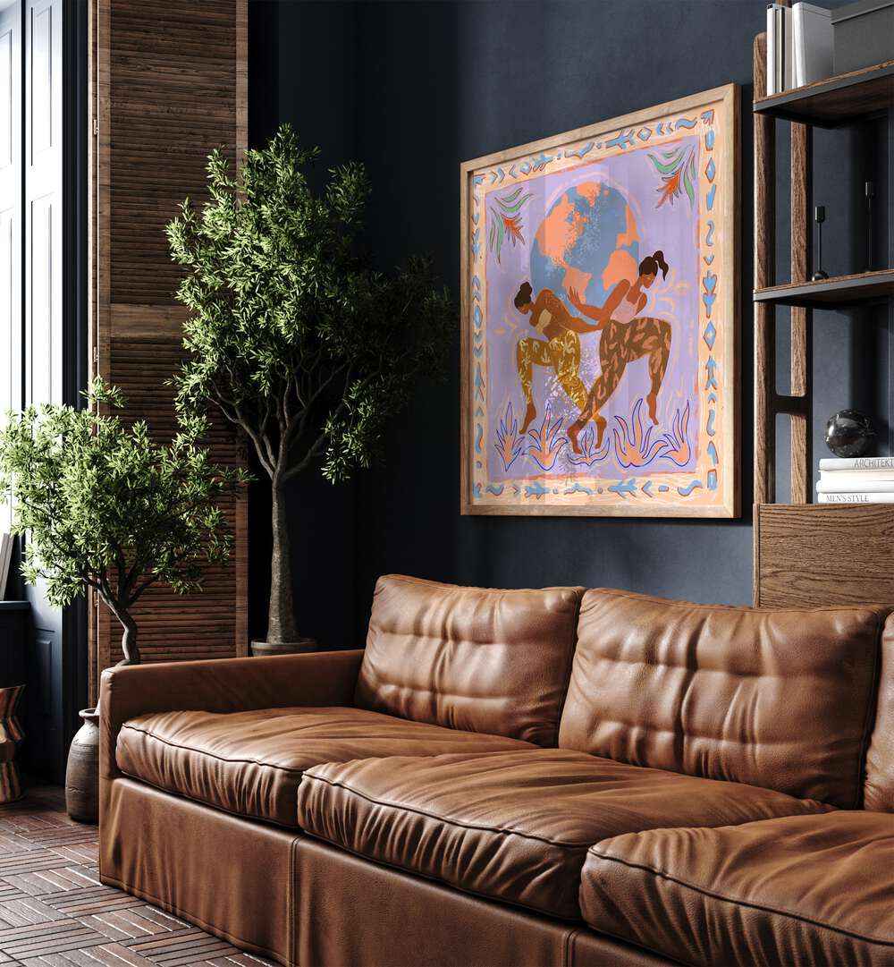 Stylish wall art featuring "THE WORLD , PORTRAITS" by Arty Guava, perfect for modern living spaces.