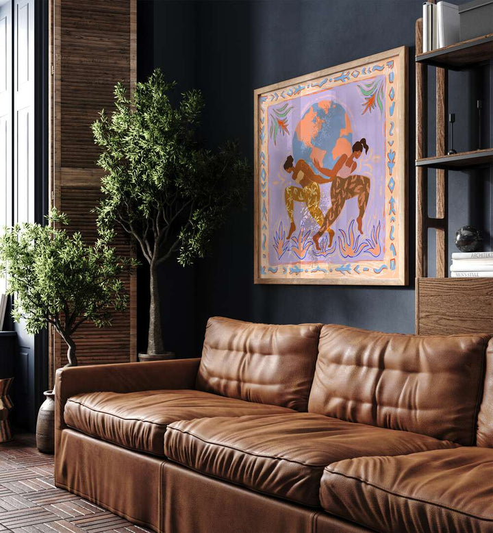 Stylish wall art featuring "THE WORLD , PORTRAITS" by Arty Guava, perfect for modern living spaces.