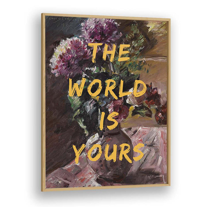 Elevate your space with THE WORLD IS YOURS, ALTERED ART PRINTS in a chic oak frame by The Art Concept.