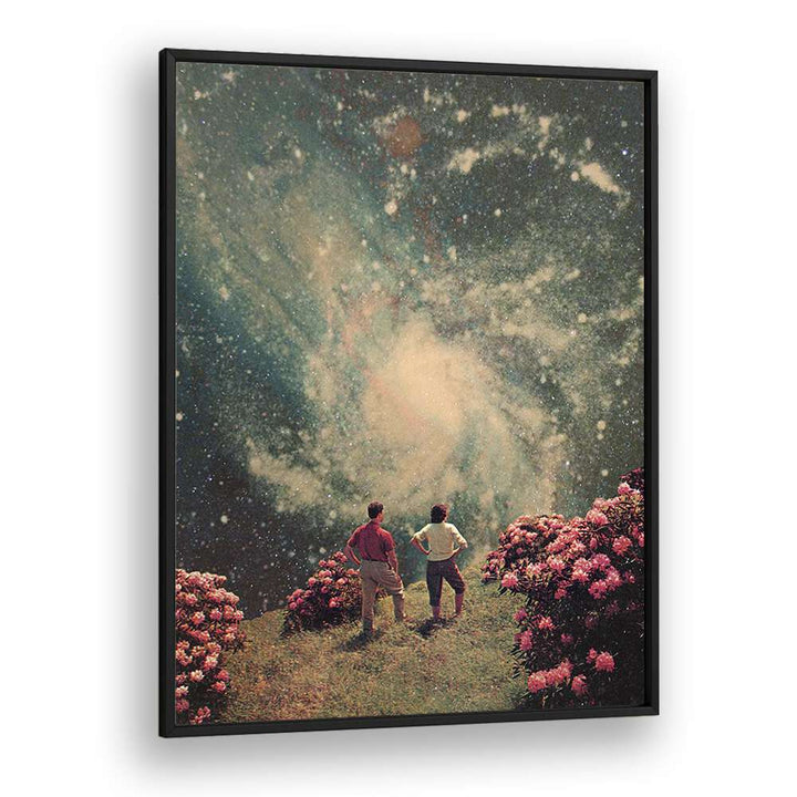 Surreal art print "THERE WILL BE LIGHT," featuring a cosmic scene by Frank Moth, ideal for elevating your space.
