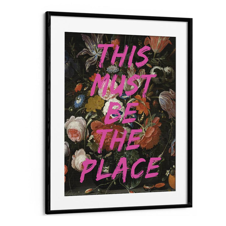 Captivating altered art print titled "THIS MUST BE A PLACE," framed beautifully to elevate any space.