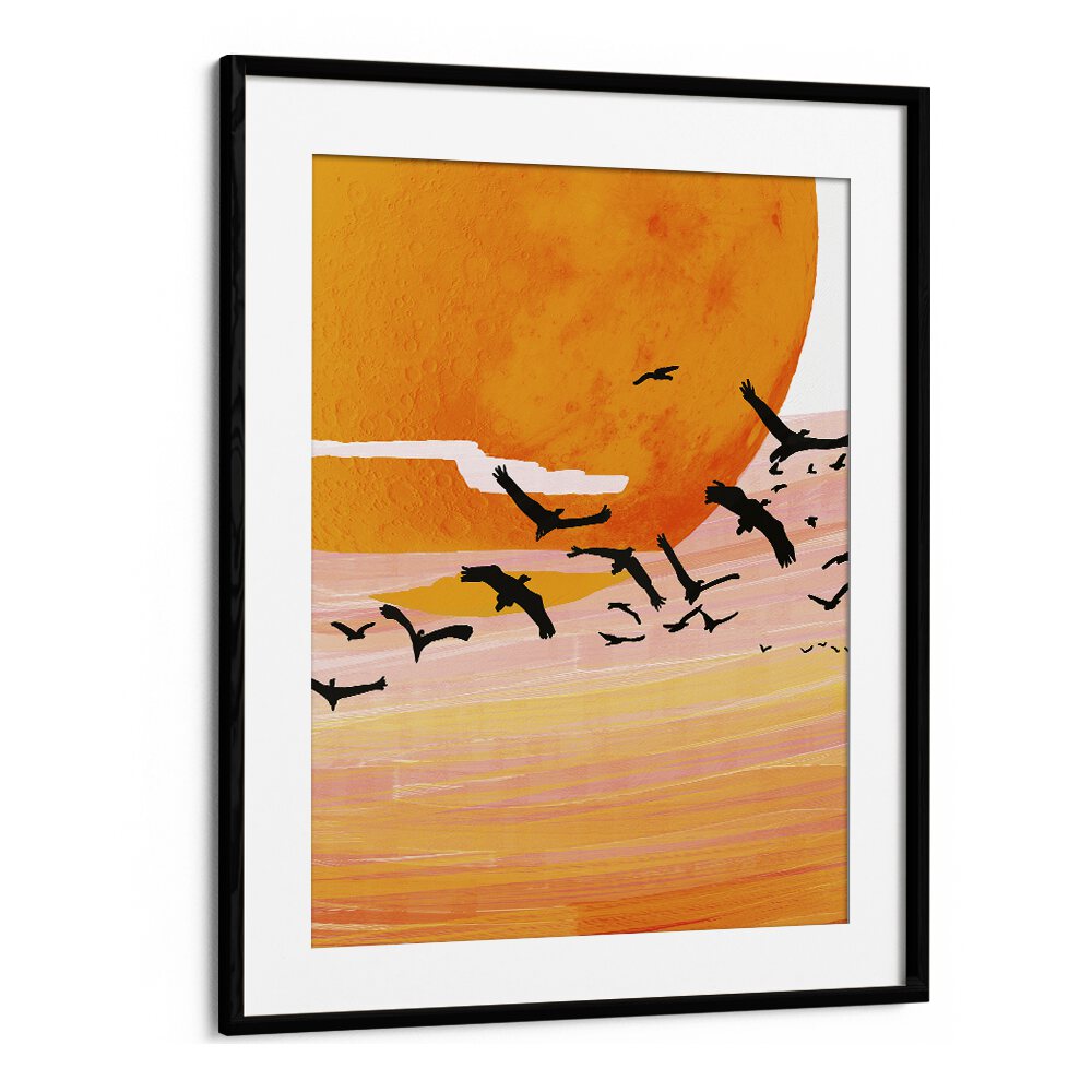 Vibrant TIME FLIES, LANDSCAPE PAINTINGS by Uma Gokhale, beautifully framed, capture nature's essence and elevate your space.