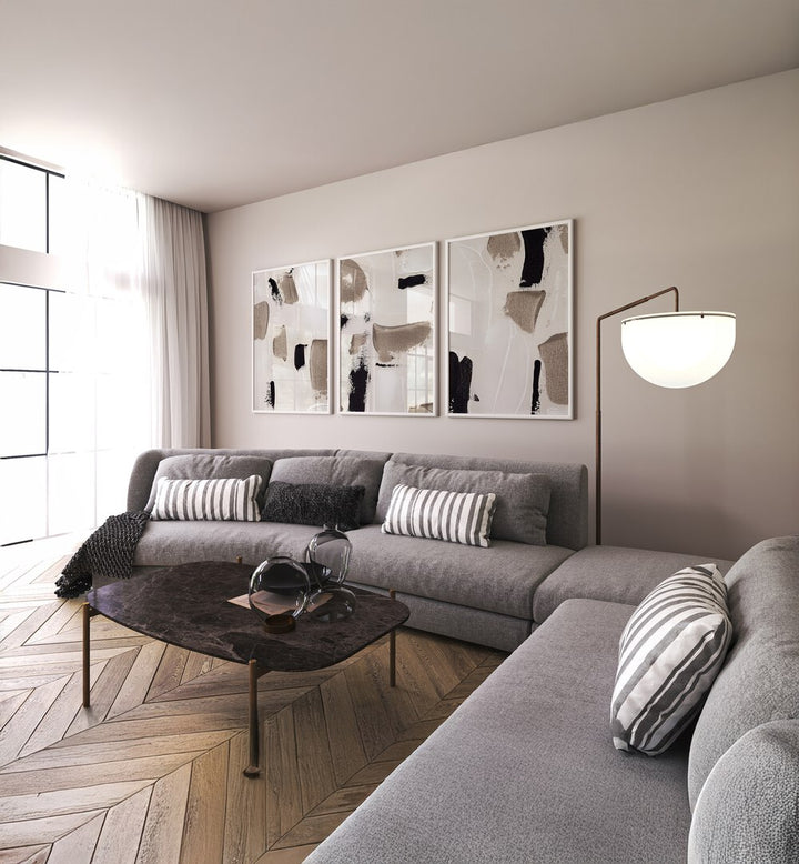 Enhance your decor with the TIMELESS TEXTURE SET, SET OF 3 PAINTINGS, perfect for adding elegance to any room.