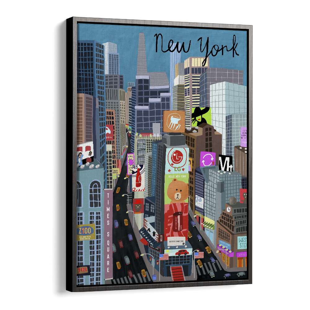 Captivating TIMES SQUARE, TRAVEL POSTERS by Carla Daly showcase New York City's iconic vibrancy in a stunning design.