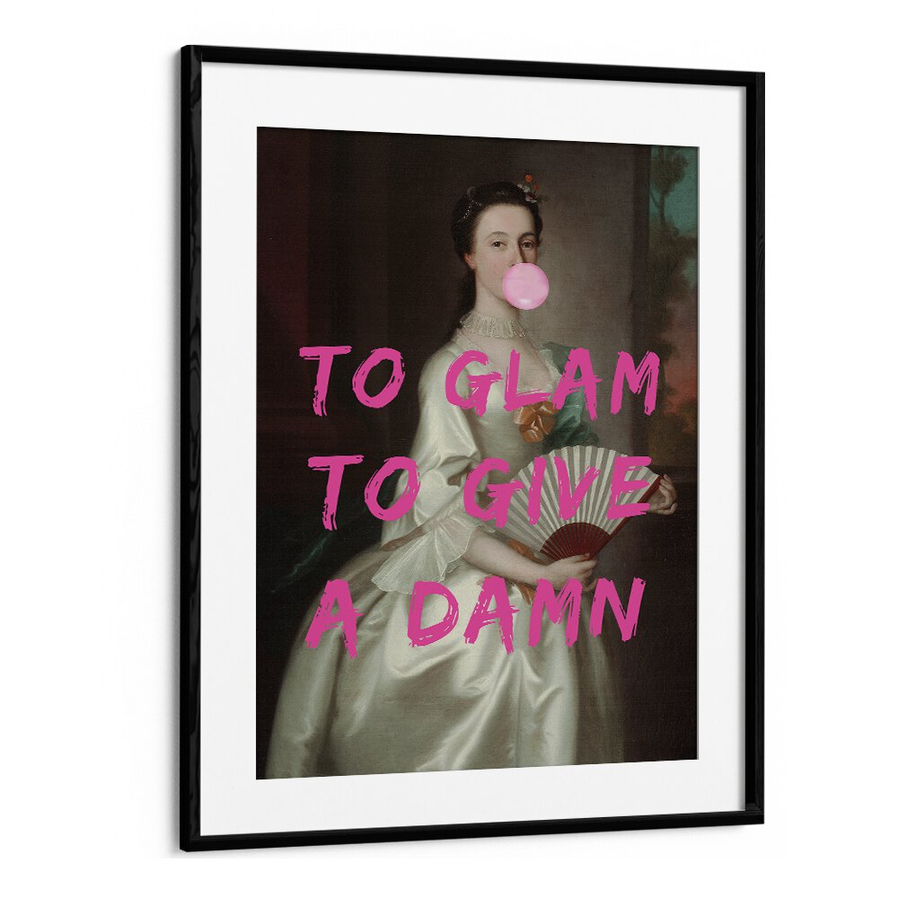 Transform your decor with TO GLAM, ALTERED ART PRINTS in a stylish black frame, perfect for any modern space.
