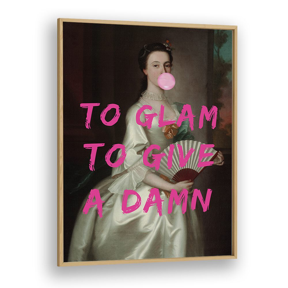 Stylish TO GLAM, ALTERED ART PRINTS framed in oak, adding a bold touch to your home decor with The Art Concept.