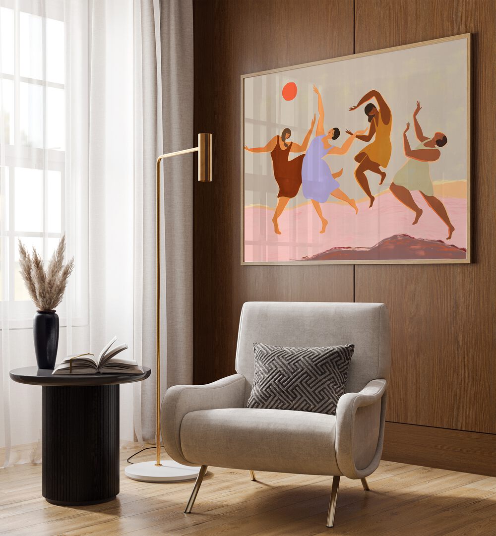 Colorful TOGETHER, PORTRAITS wall art by Arty Guava, enhancing modern home decor with vibrant figurative illustrations.