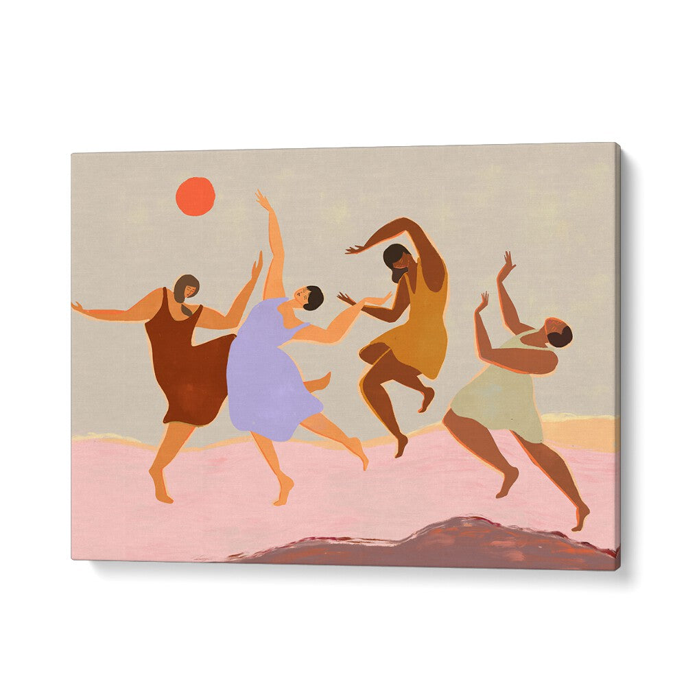 Celebrate unity with "Together, Portraits" wall art by Arty Guava, featuring vibrant figures in joyful motion.