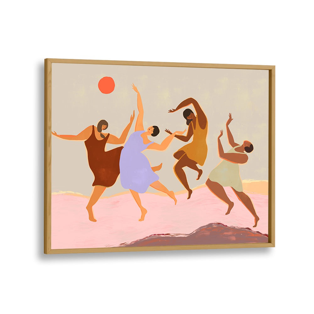 Colorful "TOGETHER, PORTRAITS" artwork by Arty Guava, featuring joyful figures dancing in a vibrant setting.