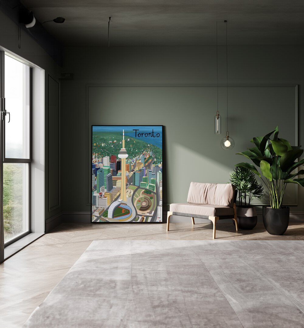 Vibrant TORONTO, TRAVEL POSTERS by Carla Daly showcase the city's charm and stunning landscapes in stylish decor.