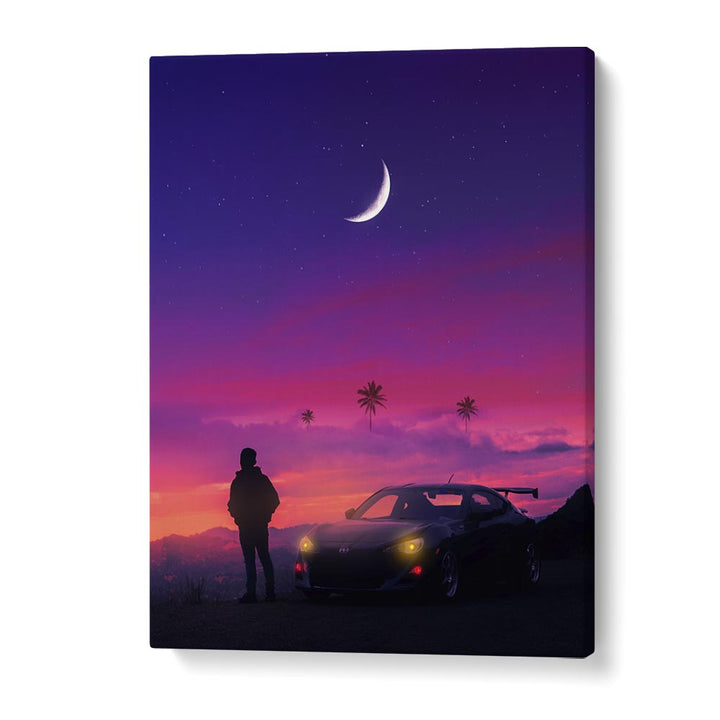 Stunning TRANQUIL VIEW, SURREAL ART PRINTS by Ritvik Takkar, featuring a dreamy landscape and vibrant colors.